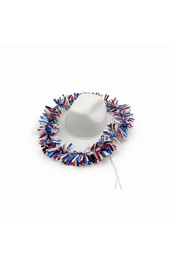 Independence Day Rainy Day Western Cowboy Hat Festival Party Prop White Wool Fedora