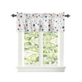thumbnail image 1 of Independence Day Red Blue Star White Rod Pocket Valance Window Curtains,USA Flag Pentagram Kitchen Short Panel Valances Windows Treatment for Bedroom Laundry Room 54x18in, 1 of 7