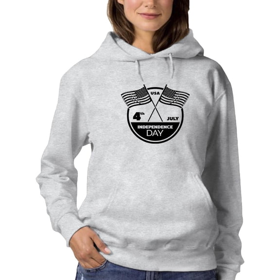 Independence Day Rubber Seal Hoodie Women -Image by Shutterstock, Female Medium