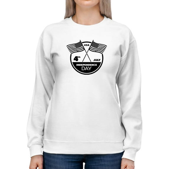 Independence Day Rubber Seal Sweatshirt Women -Image by Shutterstock, Female XX-Large