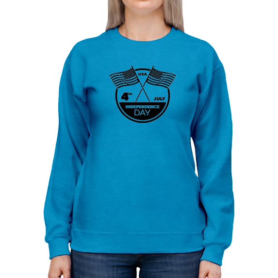 Independence Day Rubber Seal Sweatshirt Women -Image by Shutterstock, Female x-Large