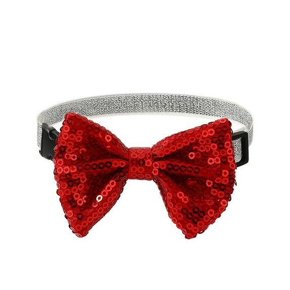 Independence Day Sequin Bow Tie ,Patriotic Dress-Up Accessories for Cats & Dogs, Adjustable & Festive Wear