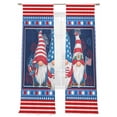 thumbnail image 1 of Independence Day Sheer Curtains 2 Panels Set Vintage Gnome USA Flag Fireworks Blue Red Stars Stripes Sheer Window Curtains Light Filtering Rod Pocket Voile Drapes for Bedroom Living Room 52"X108", 1 of 8