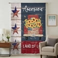 thumbnail image 1 of Independence Day Sheer Curtains 54 Inches Long, Country Retro Truck Sunflowers Star Wood Light Filering Curtains, Breathable Simi Curtain Privacy Drapes for Kitchen Bathroom Nursery Window Treatment, 1 of 9
