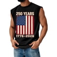 thumbnail image 1 of Independence Day Shirt for Men Patriotic 250 Anniversary Usa Shirts Crew Neck Sleeveless Usa Flag Tank Tops Graphic Muscle Fit We the People T Shirts Dark Blue 2XL, 1 of 3