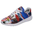 thumbnail image 1 of Independence Day Shoes American flag Eagle Print Sneakers Lightweight Comfortable Running Shoes for Men Women White Size 10, 1 of 7