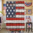 thumbnail image 1 of Independence Day Shower Curtain, 36" x 72", Abstract American Flag Wood Grain Waterproof Bathroom Curtain Washable Shower Curtain Set with 12 Hooks, 1 of 9