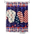 thumbnail image 1 of Independence Day Shower Curtain, Modern Stars and Stripes USA Flag Washable Shower Curtain with Hooks Bath Decor Fabric Shower Curtains for Bathroom, Hotel, Stalls, Bathtubs, 36x78 Inch, 1 of 6