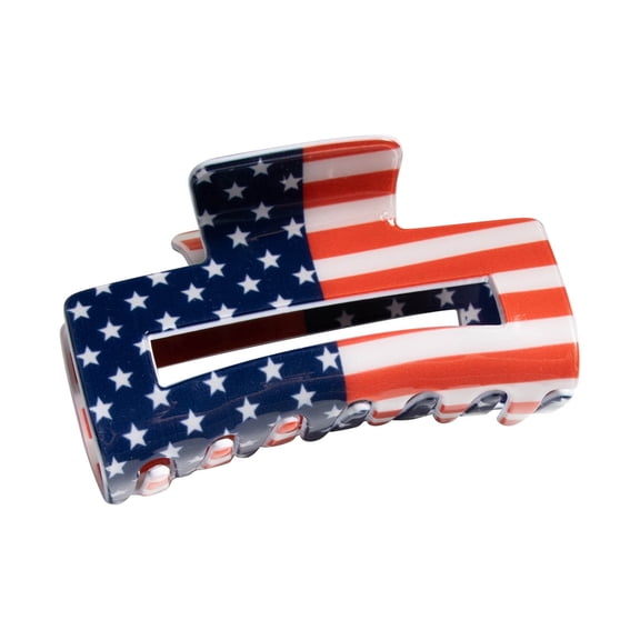 Independence Day Square Barrettes Rectangular Back Of Head Hair Clips For Women