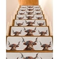thumbnail image 1 of Independence Day Stair Treads Non Slip for Steps U.S. Flag Themed Farm Cow Rustic Farmhouse 7 Pcs Reusable Adhesive Stair Runner Mats for Dogs Elders Carpet Treads Rugs for Staircase 8x30 In, 1 of 7