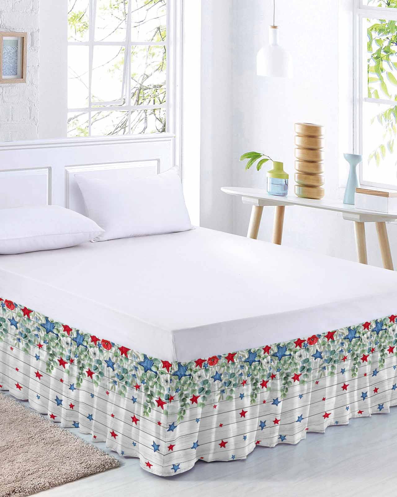Independence Day Star Bed Skirt King Size 16 Inch Drop, Country ...