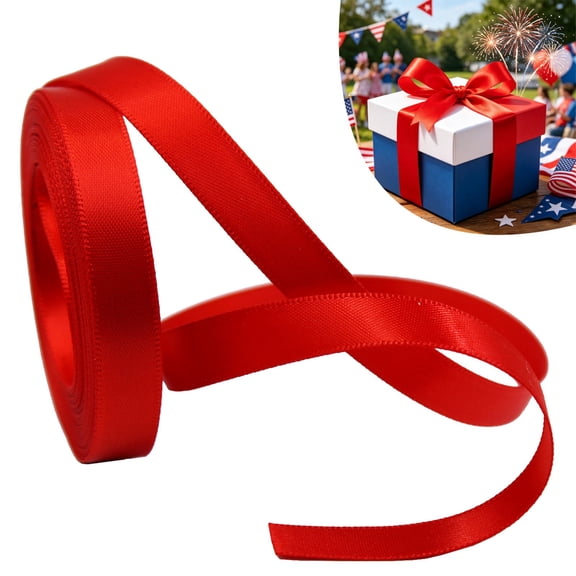 Independence Day Star-Spangled Ribbon Bow – Patriotic Swallow-Tail Decorative Streamer for Front Door, Porch, Garden, Window & Yard, Reusable American Flag Holiday Decor, E