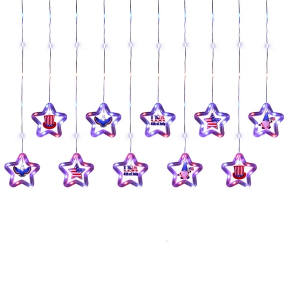 Independence Day Star String Lights, Usb Powered Led Flag Lights With Remote Control, Waterproof Design And Plastic Construction For 4Th July, Memorial Day And Patriotic Decor