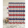 thumbnail image 1 of Independence Day Stars Shower Curtain, Red Blue Stripes Shower Curtain Set with Hooks, Spring Summer Waterproof Fabric Shower Curtains for Bathroom Decor, 72x72 Inch Bath Curtain, 1 of 6