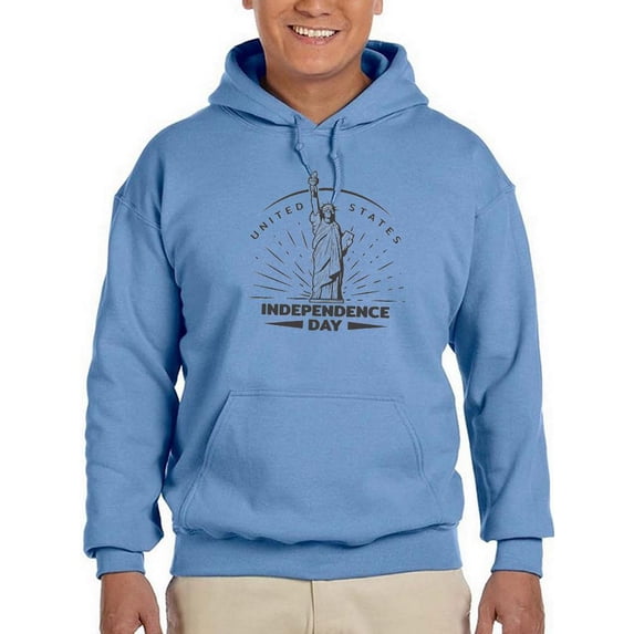 Independence Day Statue Hoodie Men -Image by Shutterstock, Male 5X-Large