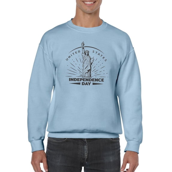 Independence Day Statue Sweatshirt Men -Image by Shutterstock, Male Medium