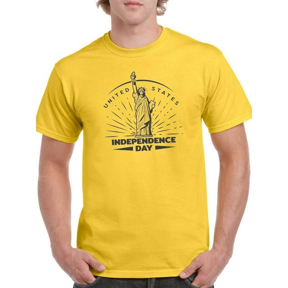 Independence Day Statue T-Shirt Men -Image by Shutterstock, Male XX-Large