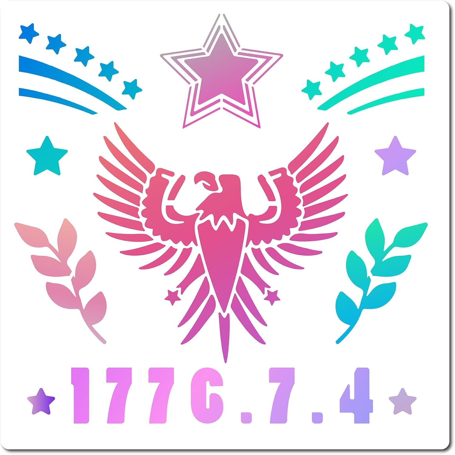 Independence Day Stencils 30×30CM Fourth of July Stencils Patriotic