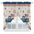 thumbnail image 1 of Independence Day Swag Valances for Windows 2 Pack, Kitchen Window Curtains 36 Inch Length, Blue Truck Firework Star Blue Red Flag Privacy Swag Curtains for Living Room/Bathroom 36"x36", 1 of 8