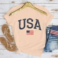 thumbnail image 1 of Independence Day T Shirts for Women Fourth of July T Shirts Women American Flag Shirts for Women Memorial Day Womens Tops 4th of July Womens Tee Printed Short Sleeved Round Neck T-Shirt Top, 1 of 6