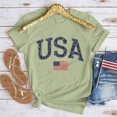 thumbnail image 1 of Independence Day T Shirts for Women Fourth of July T Shirts Women American Flag Shirts for Women Memorial Day Womens Tops 4th of July Womens Tee Printed Short Sleeved Round Neck T-Shirt Top, 1 of 6