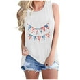 thumbnail image 1 of Independence Day T-Shirts for Womens Usa Flag Star Patriotic Tank Tops American Flag Printed Tee Shirts Scooped Neck Tee Sleeveless Shirts American Flag Printed Tunic Blouses Going Out Outfits, 1 of 4