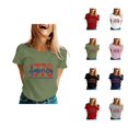 thumbnail image 1 of Independence Day T Shirts for Women Summer Casual Short Sleeve Crewneck America 1776 Graphic Tees Patriotic Tshirts, 1 of 4