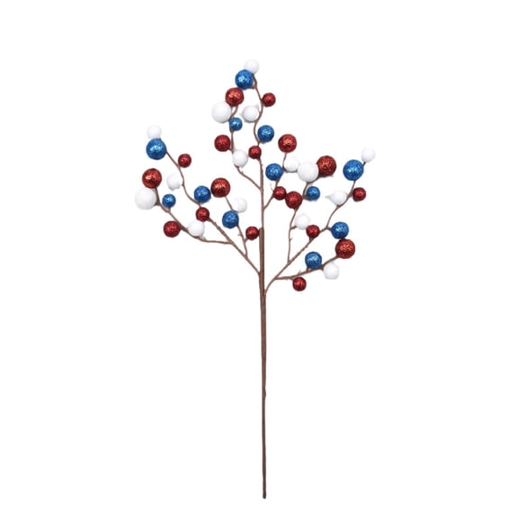 Independence Day Table Decoration Cuttings for Memorial Day Patriotic 4th of July Decorations Floral Picks and Berry Stems for Home Vase Arrangement National Holiday Celebration Prop