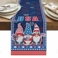 thumbnail image 1 of Independence Day Table Runner - 120 Inch Long, Kitchen Dining Table Runner Dresser Scarves, Patriotic Gnomes USA Flag Firework Farmhouse Decor for Coffee Tables Wedding Party Banquet, 1 of 8