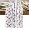 thumbnail image 1 of Independence Day Table Runner - 70 Inch Long, Kitchen Dining Table Runner Dresser Scarves, 4th of July Red Blue Stripes Star Leaves Farmhouse Decor for Coffee Tables Wedding Party Banquet, 1 of 8