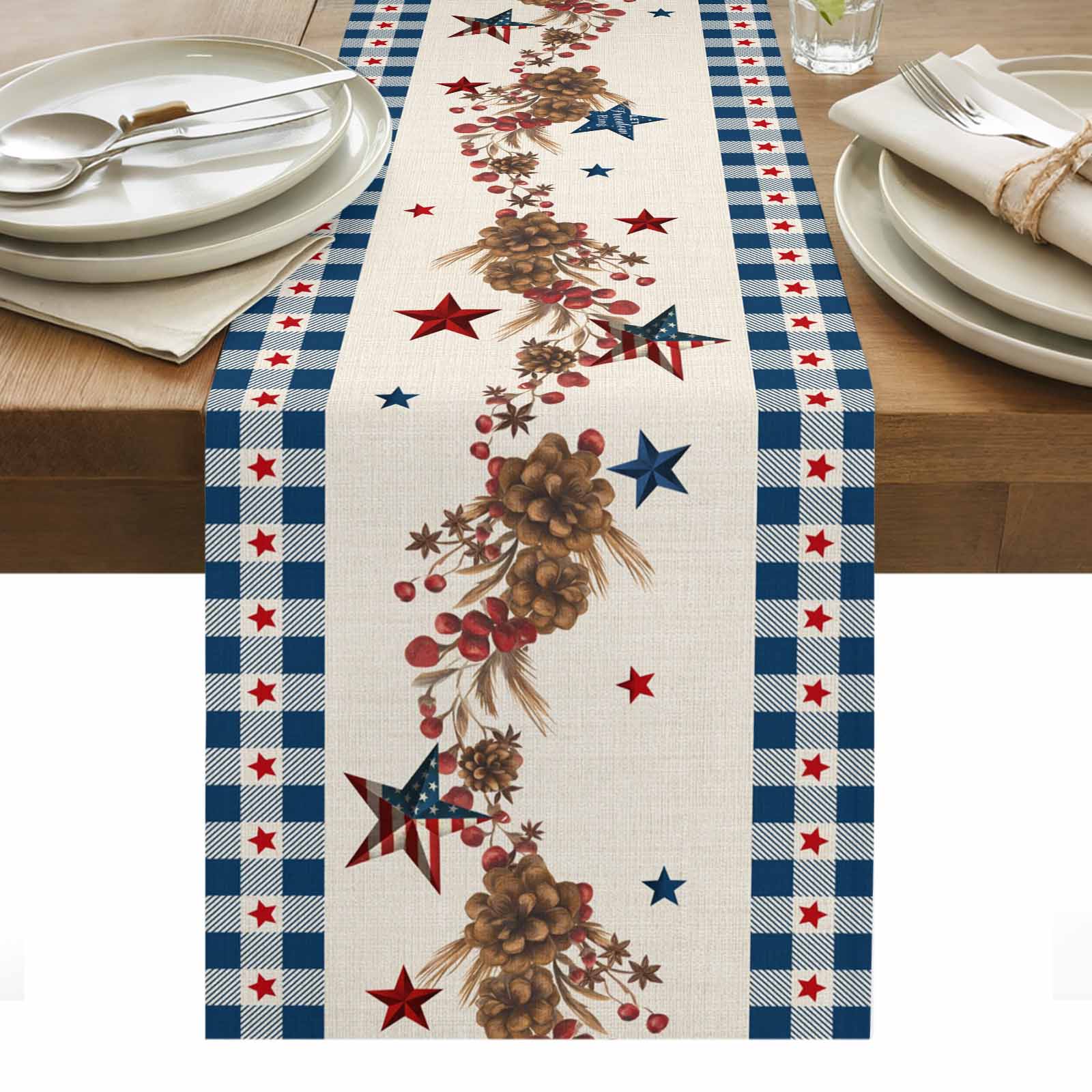 Independence Day Table Runner - 72 Inch Long, Kitchen Dining Table ...