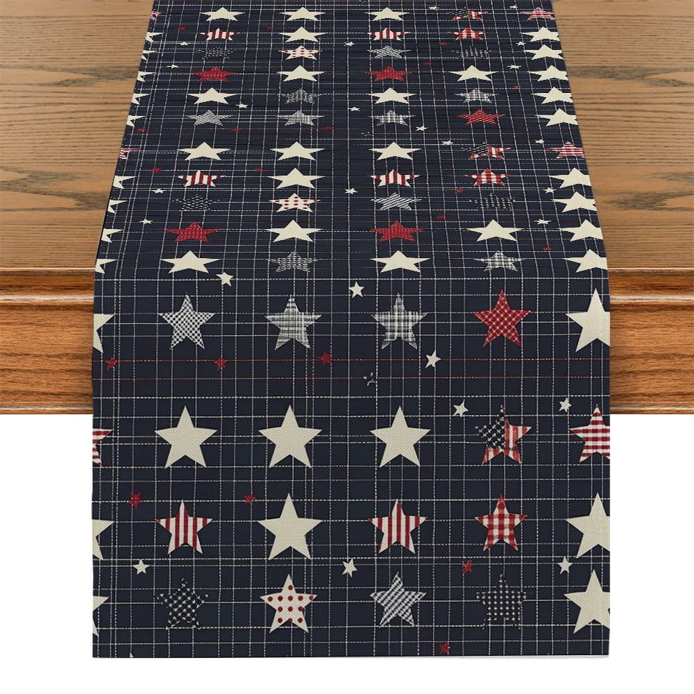 Independence Day Table Runner Dresser r for Kitchen Holiday Party Table ...