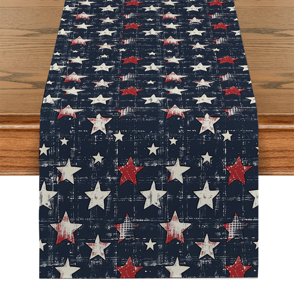 Independence Day Table Runner Dresser r for Kitchen Holiday Party Table ...