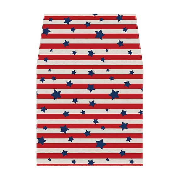 Independence Day Table Runner Flag and Star Patterns Placemat Holiday Party Decoration 33x183cm Table Runner