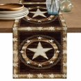 thumbnail image 1 of Independence Day Table Runner, Retro Country Western Stars Ring Cotton Linen Kitchen Table Decoration Washable Dining Tabletop Runners for Home Party Decor 13x48 Inches, 1 of 9