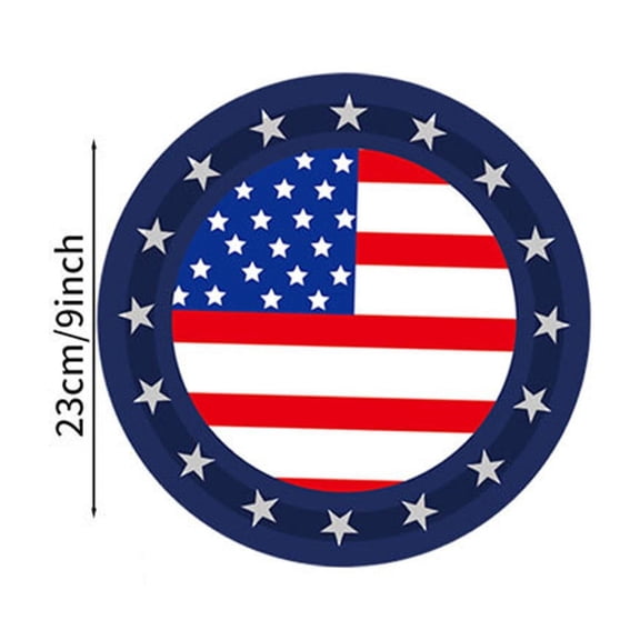 Independence Day Tableware Set 48-Piece Disposable Patriotic Plates Cups Napkins Red White Blue Stars Stripes Decor