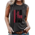 thumbnail image 1 of Independence Day Tank Tops for Women， Summer Womens 4Th of July Sleeveless Shirts American Flag Printed Camisole Retro Patriotic T-Shirts Workout Going Out Tunics Outfits, 1 of 4