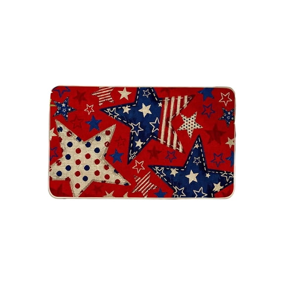 Independence Day The US Floor Mat Patriotic Flag Patterns Foot Mat Patio Decorative Garden Flag Rugs