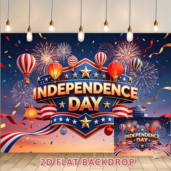 Independence Day Themed Backdrop Suitable For Holiday Party Indoor And Outdoor Scene Layout Event Photo Decoration Banner With Independence Day Elements Atmosphere Decorative Background Cloth