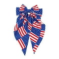thumbnail image 1 of Independence Day Tricolor Flag Bow Spring Hair Clip ,Festive Red, White & Blue Star Design, Lightweight, for Girls & Women, 1 of 6