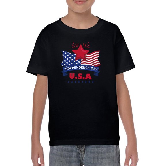 Independence Day U.S.A T-Shirt Juniors -Image by Shutterstock, x-Small