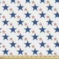 thumbnail image 1 of Ambesonne Independence Day Fabric by the Yard Upholstery, American Patriotic, 10 Yards, White Cobalt Blue, 1 of 4