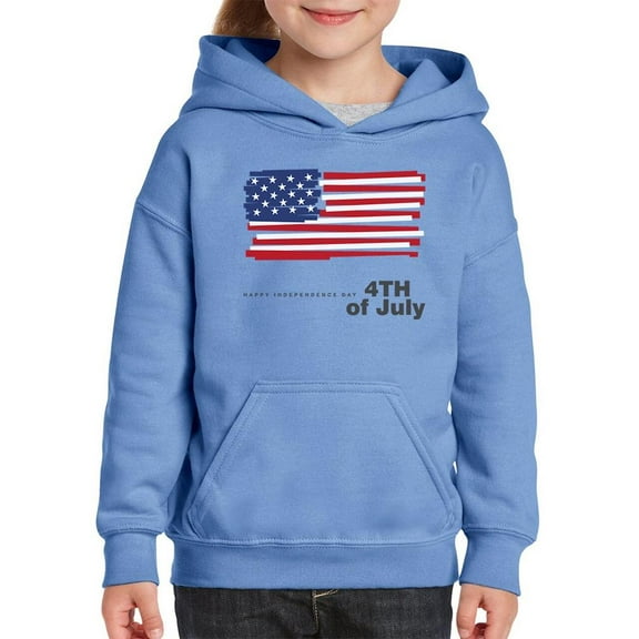 Independence Day Usa Flag Hoodie Juniors -Image by Shutterstock, x-Large