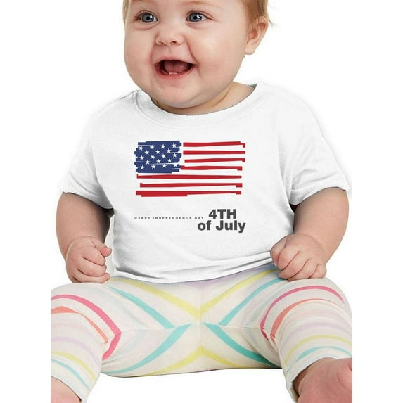 Independence Day Usa Flag T-Shirt Infant -Image by Shutterstock, 12 Months