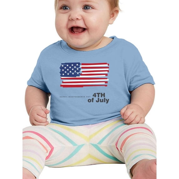 Independence Day Usa Flag T-Shirt Infant -Image by Shutterstock, 24 Months