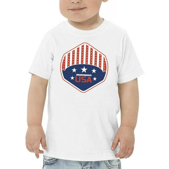 Independence Day Usa Shield T-Shirt Toddler -Image by Shutterstock, 4 Toddler