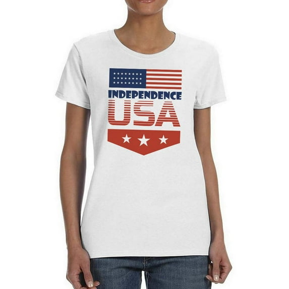 Independence Day Usa! T-Shirt Women -Image by Shutterstock, Female Small