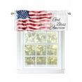 thumbnail image 1 of Independence Day Valances for Windows, Rod Pocket Kitchen Valance Curtains - Soft & Washable Small Window Treatment for Living Room,&nbsp;Bathroom, USA American Flag , 42x12 Inch, 1 Panel, 1 of 9