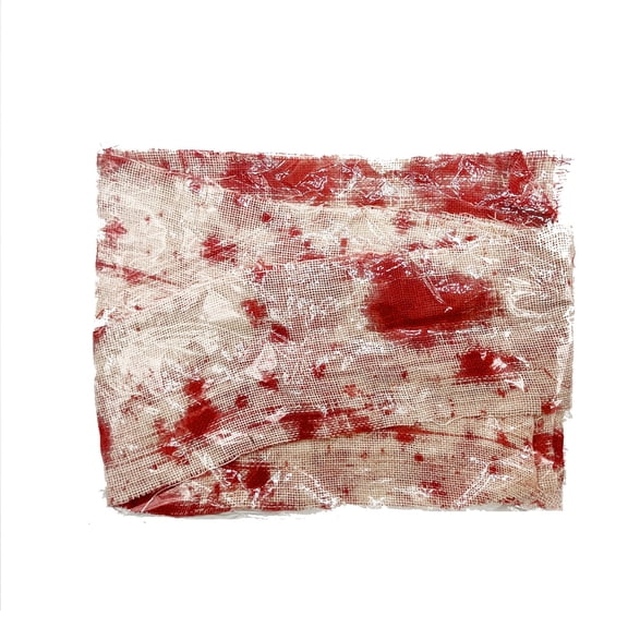 Independence Day Versatile Stained Gauze Tape Isolation Tape, Gauze Bandage for Patriotic Party Decoration, Red White Blue Crepe Streamer for July 4th Haunted House and Porch Wrap