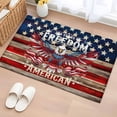 thumbnail image 1 of Independence Day Washable Area Rug 2 x 3 ft American 250 Years of Freedom Bald Eagle Wood Grain, Soft Non Slip Rugs Stain Repellent Indoor Felt Carpet for Living Dining Room Bedroom Home Office, 1 of 9